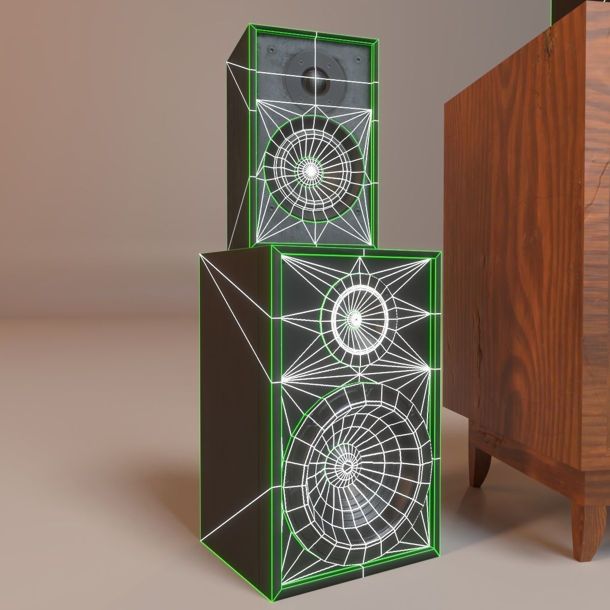 PBR Audio Equipment Low-poly 3D model_7