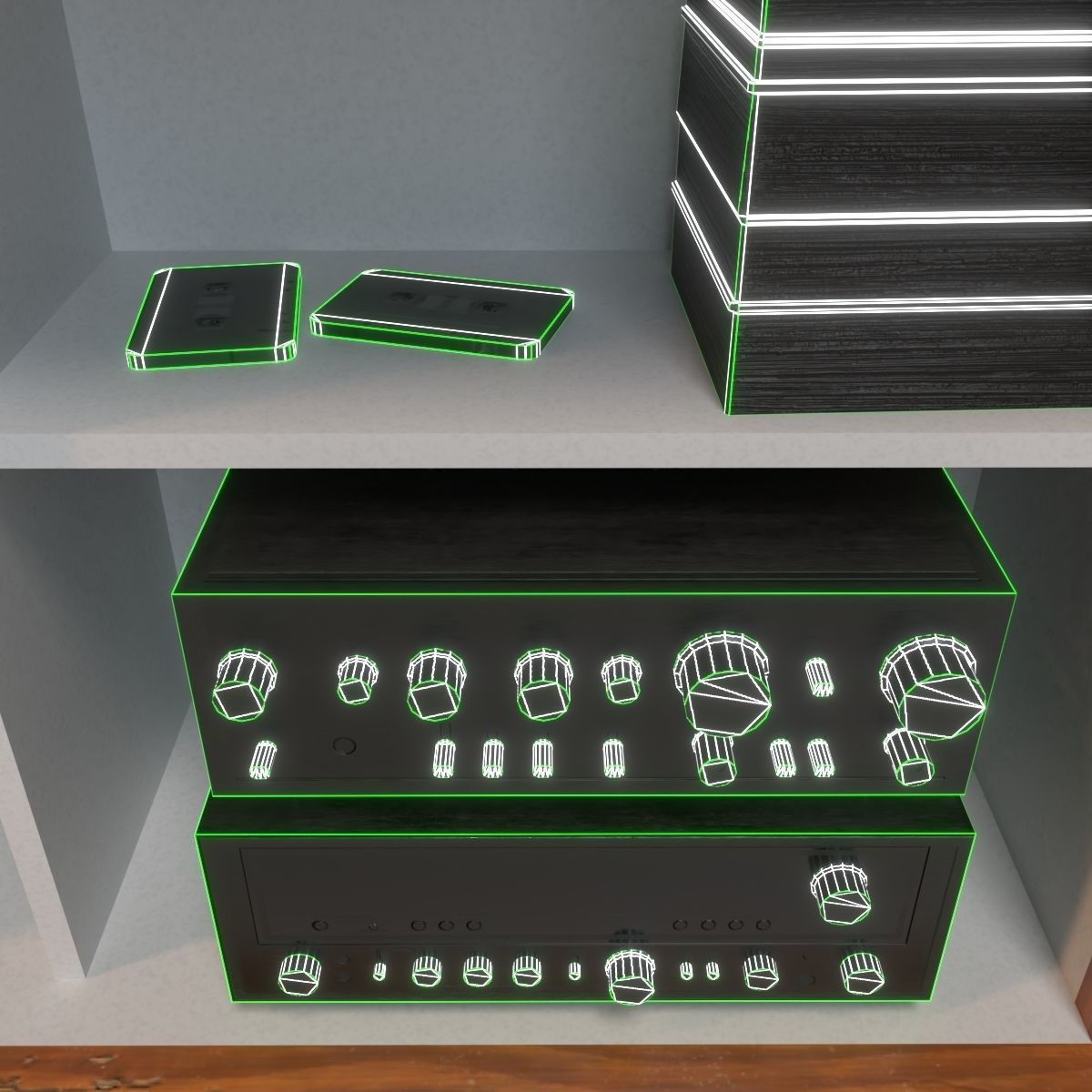 PBR Audio Equipment Low-poly 3D model_8