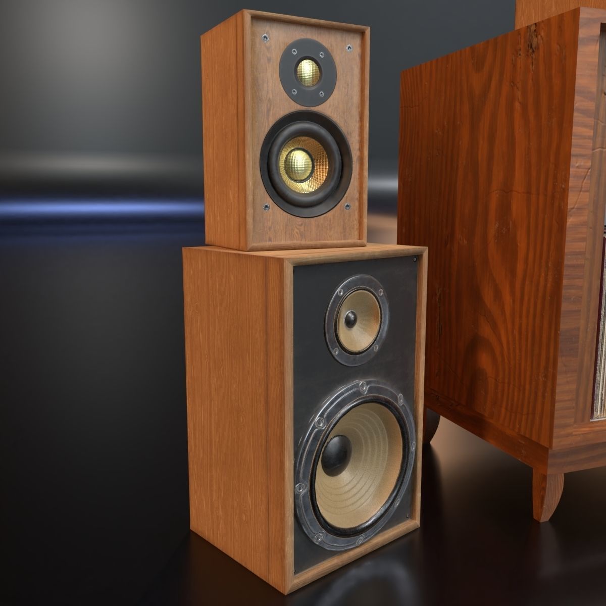 PBR Audio Equipment Low-poly 3D model_3
