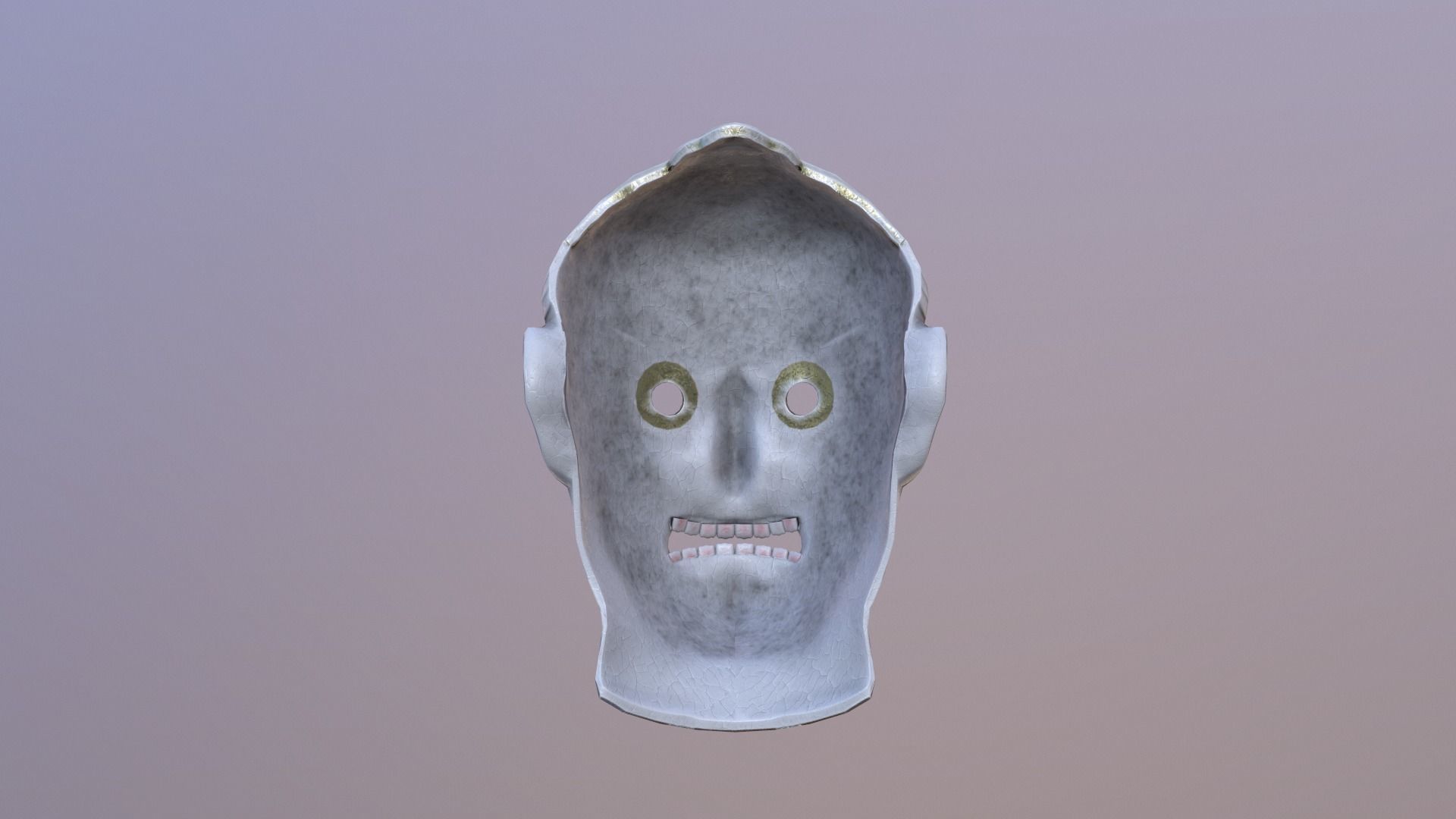 Carnival old mask Low-poly 3D model_1