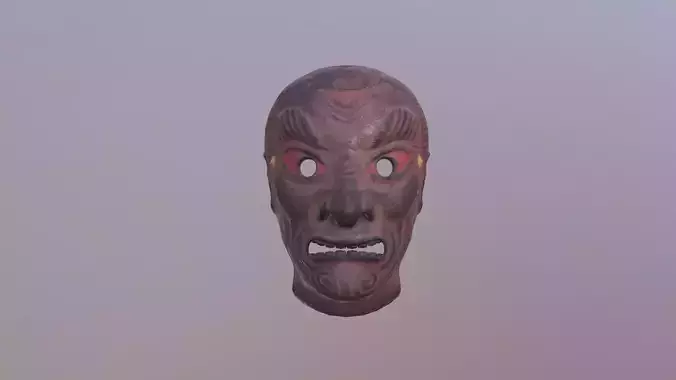 Painted damaged mask