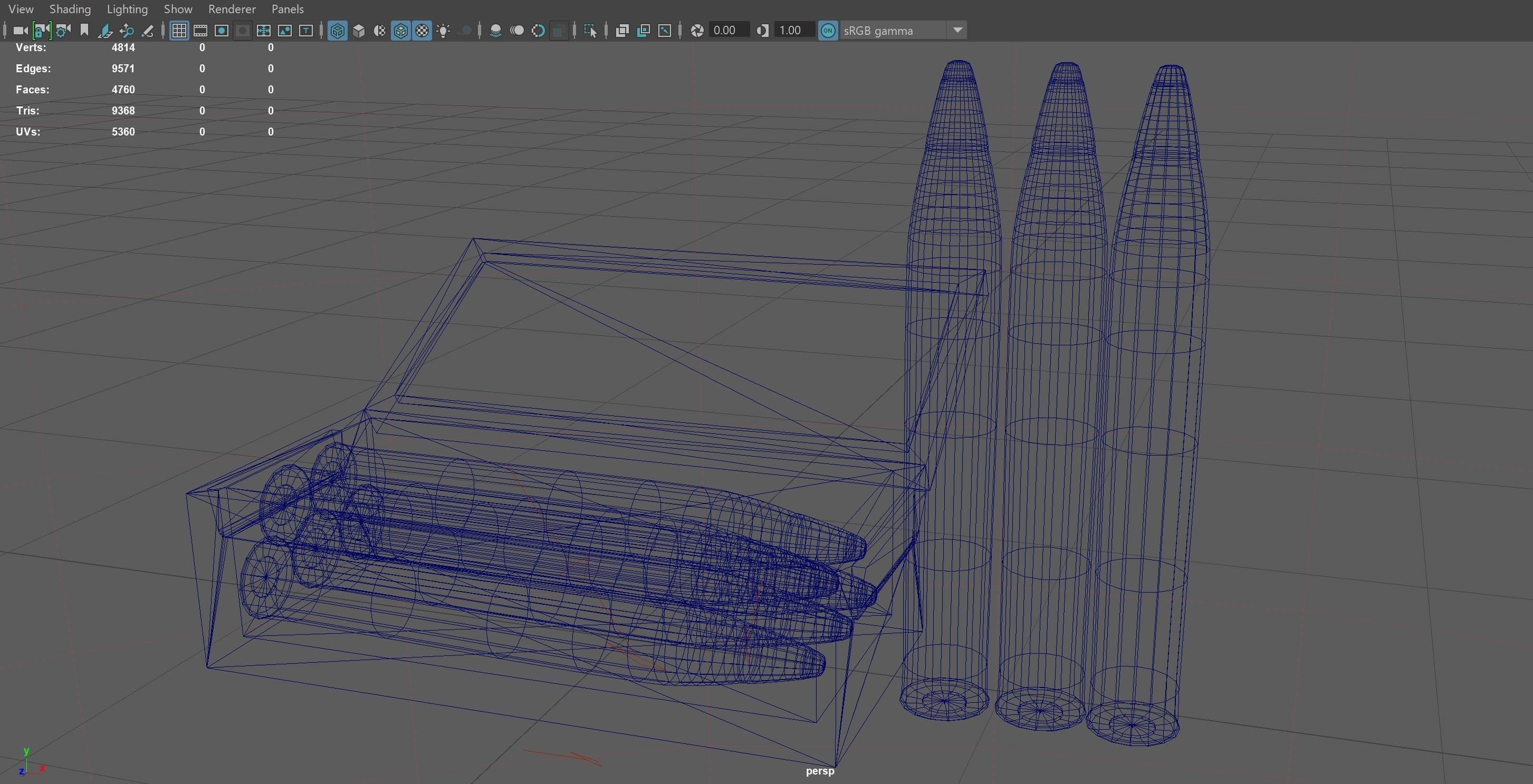 105mm Ammunition pack Low-poly 3D model_8