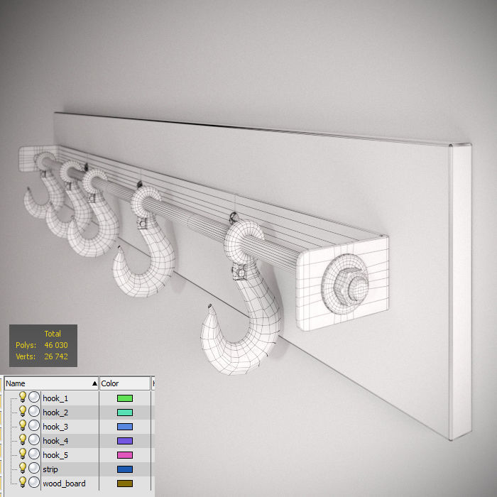 Loft hanger Low-poly 3D model_5