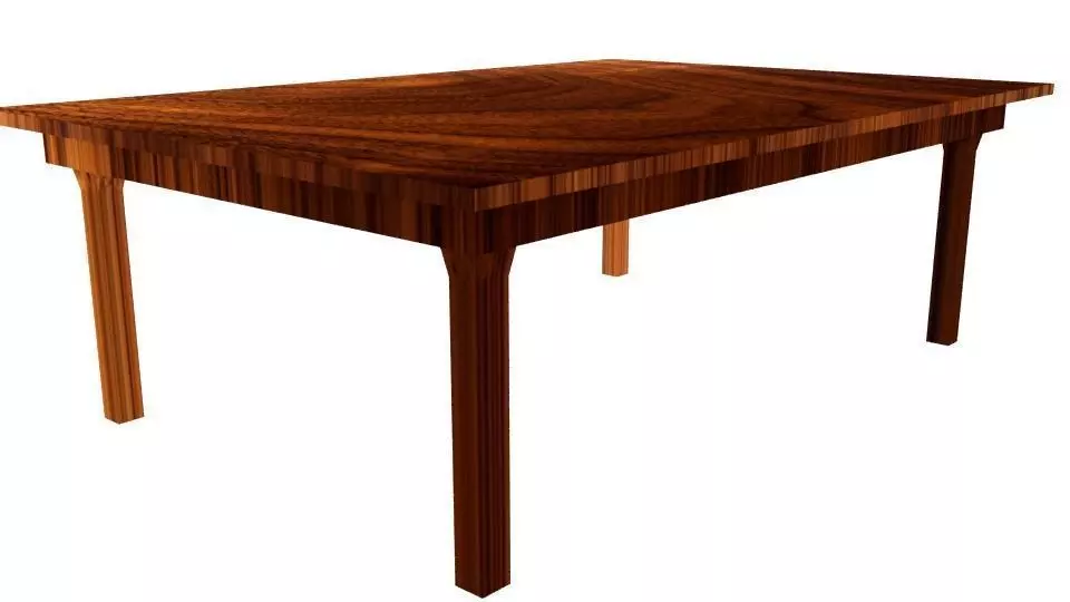 WOODEN TABLE Free 3D print model_0