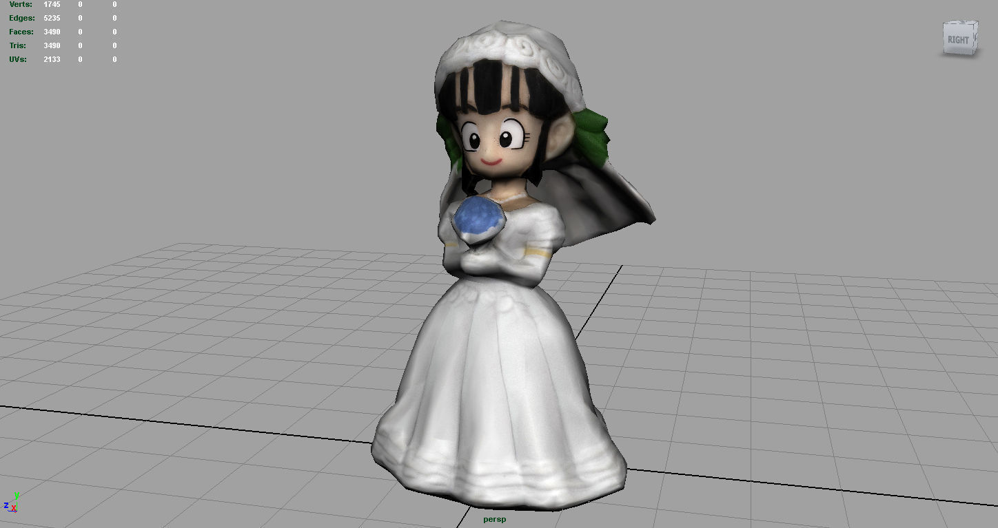 Chi-Chi Bride Low-poly 3D model_3
