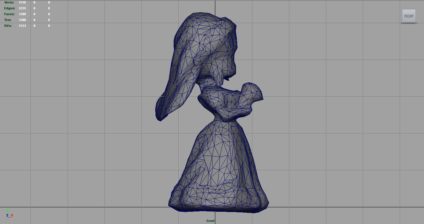 Chi-Chi Bride Low-poly 3D model_6