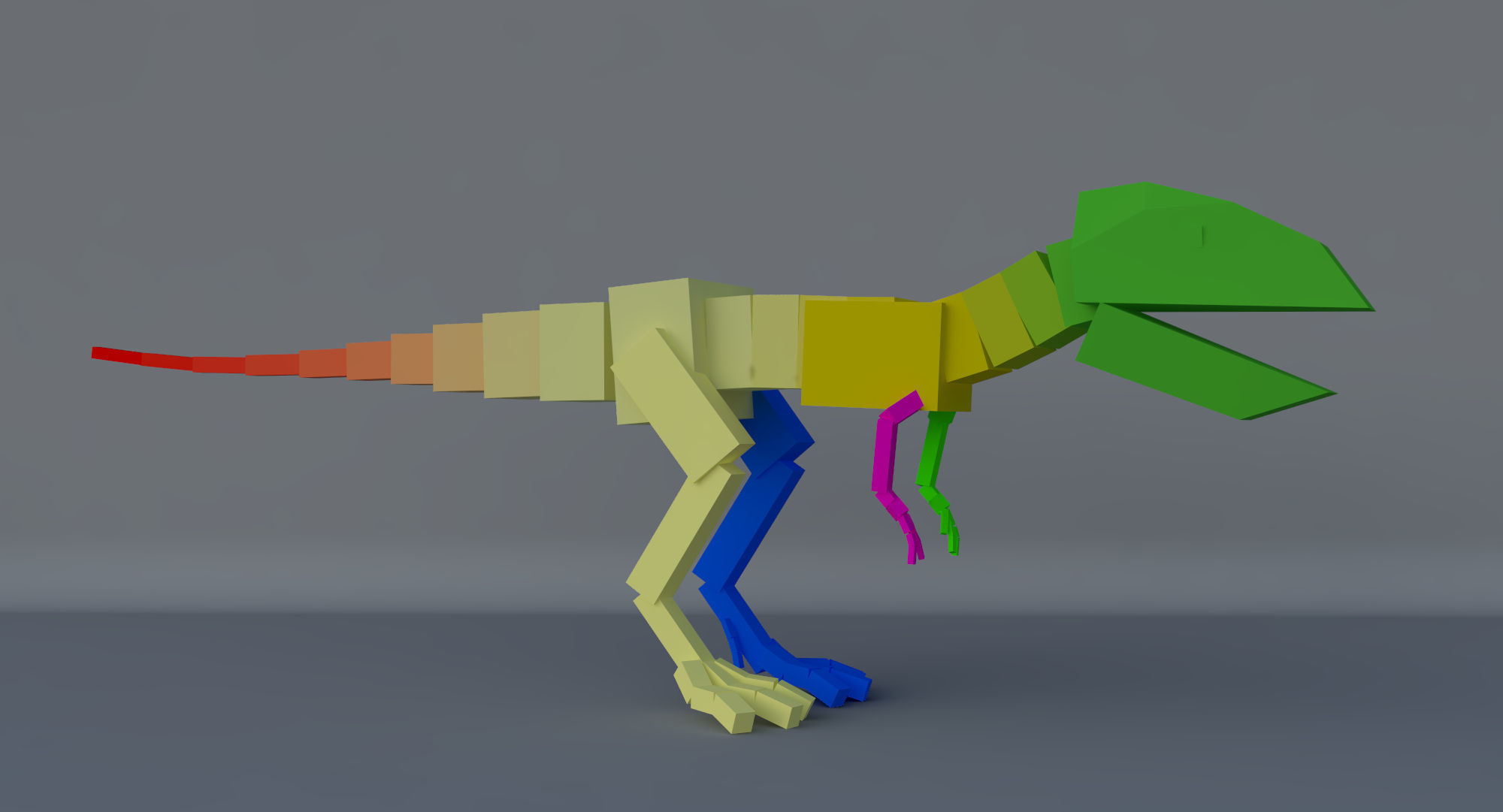 Animated Tyrannosaurus Rex Low-poly 3D model_22