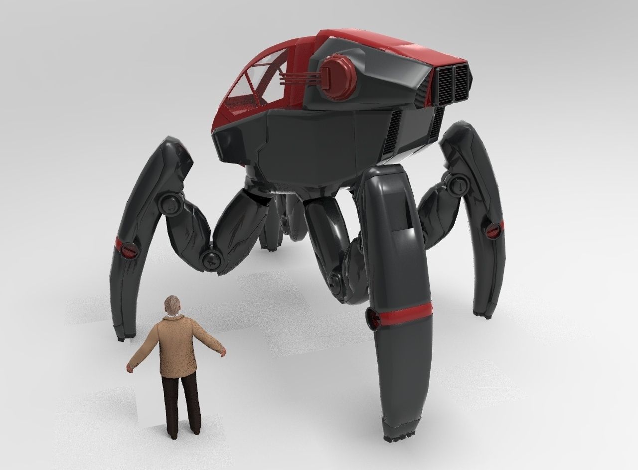 SpiderBot Vehicle All Terrain Concept 3D model_1