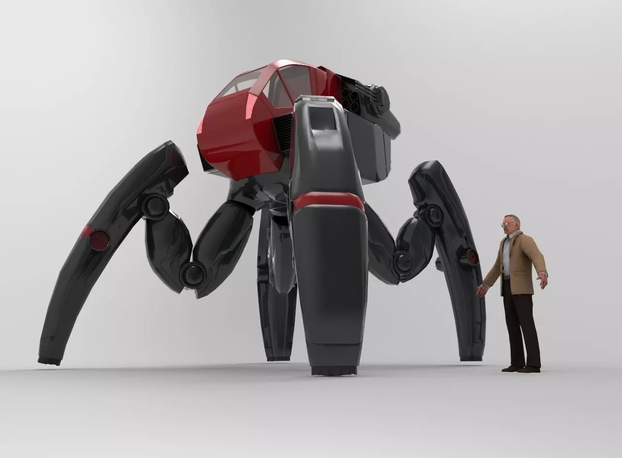 SpiderBot Vehicle All Terrain Concept 3D model_0