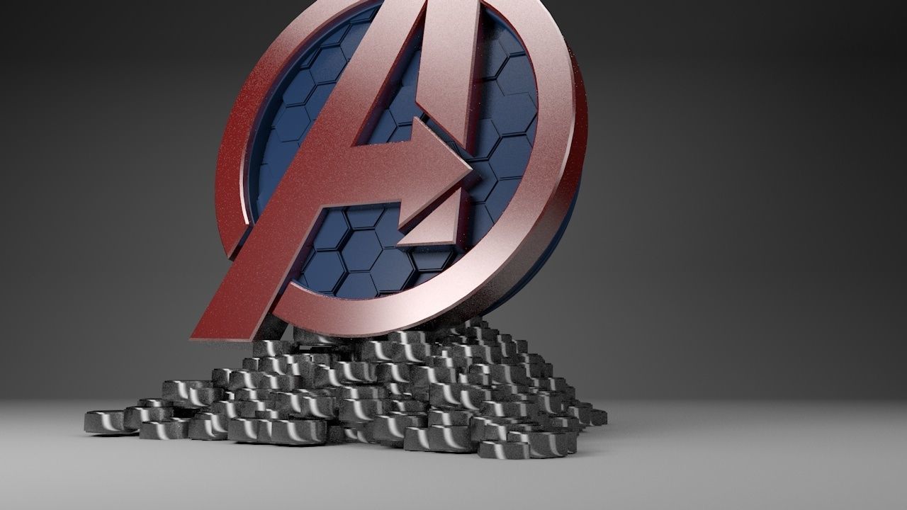 Avenger 3D Logo 3D print model_10