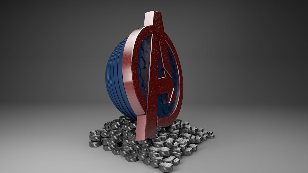 Avenger 3D Logo 3D print model_8