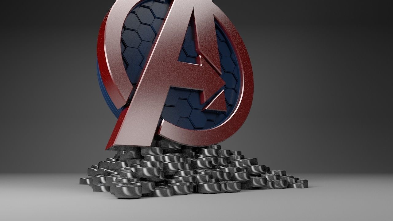 Avenger 3D Logo 3D print model_9