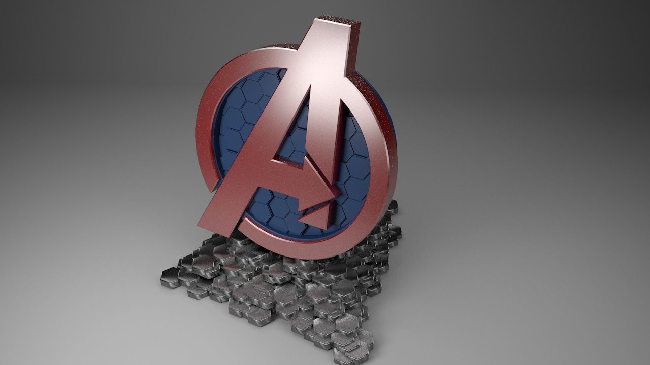 Avenger 3D Logo 3D print model_11