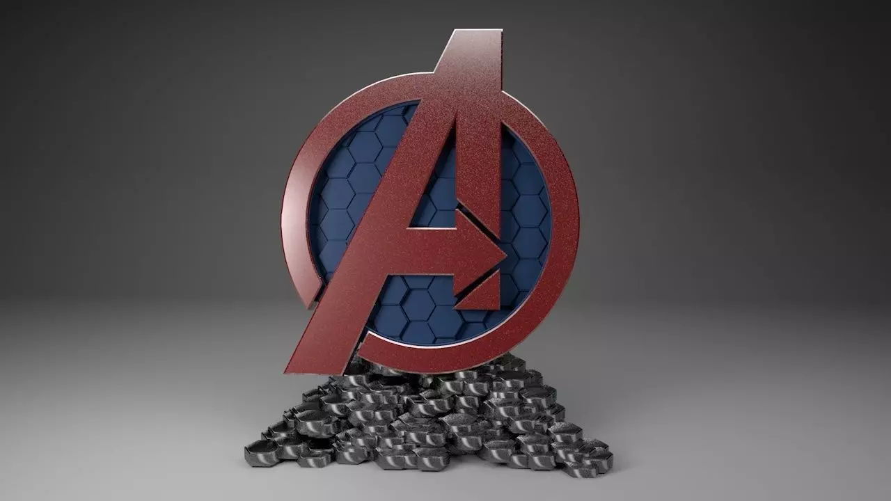 Avenger 3D Logo 3D print model_0
