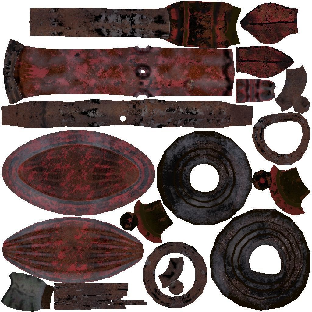 Old Tricycle game asset Low-poly 3D model_3