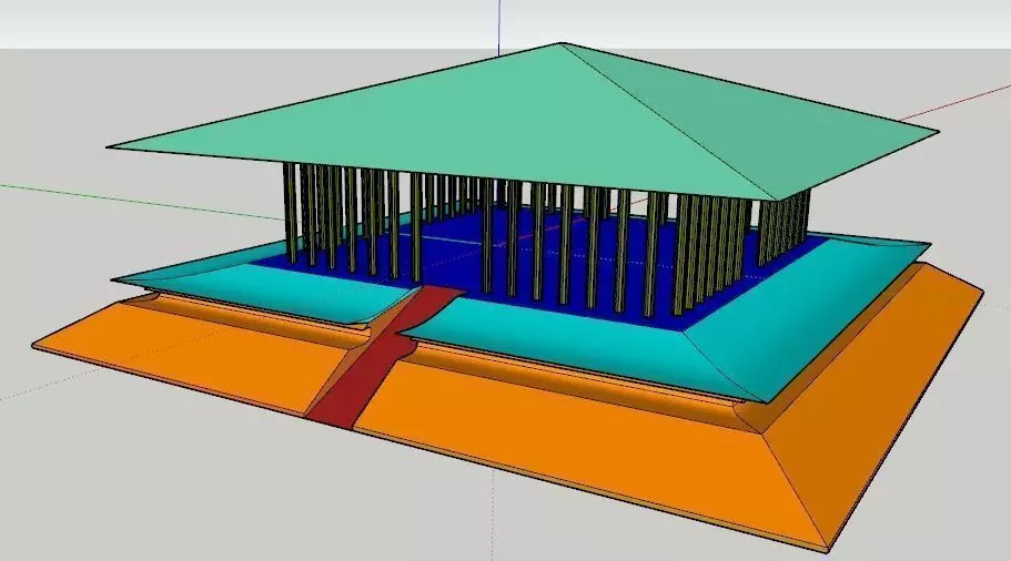 Ancient temple 3D model_0