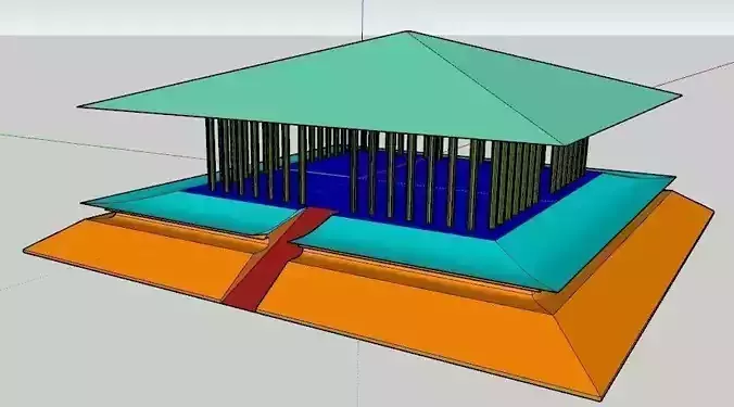 Ancient temple 3D model