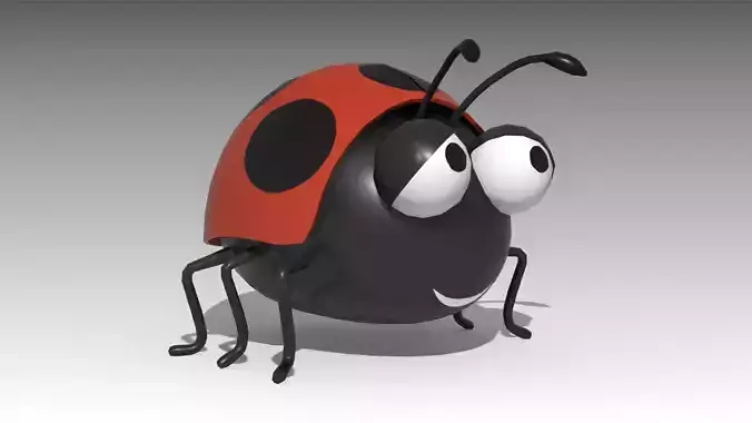 Ladybird Toon Animated Low-poly 3D model