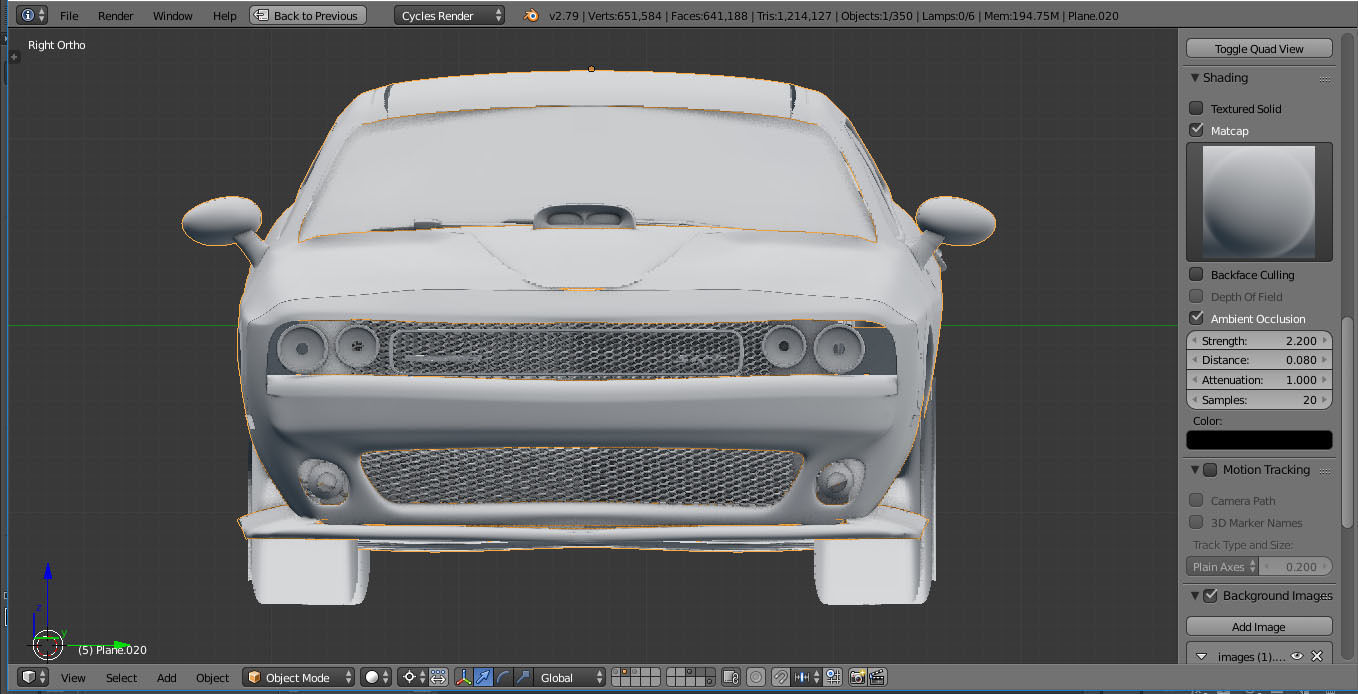 dodge challenger 2015 sport 3D model_7