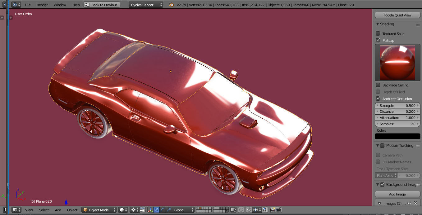 dodge challenger 2015 sport 3D model_3