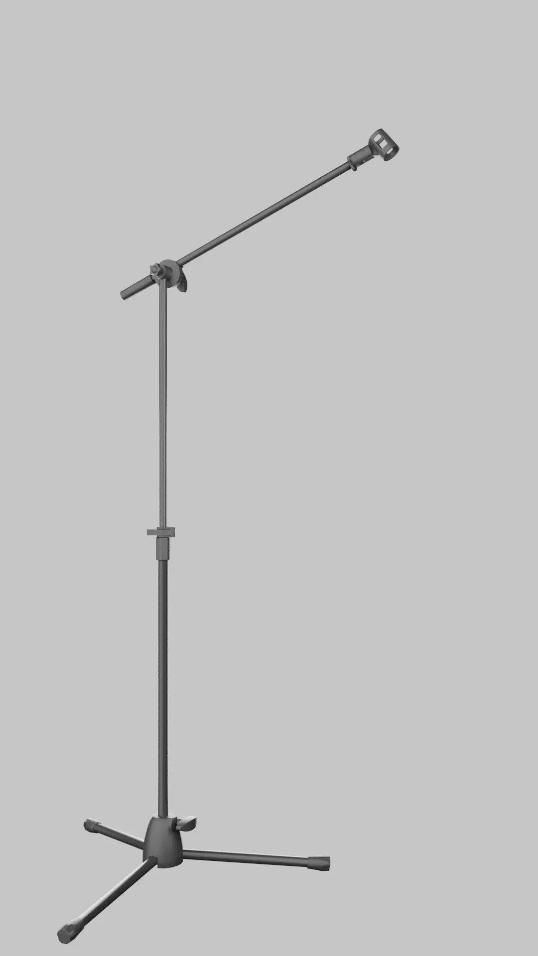 Microphone Stand Low-poly 3D model_0