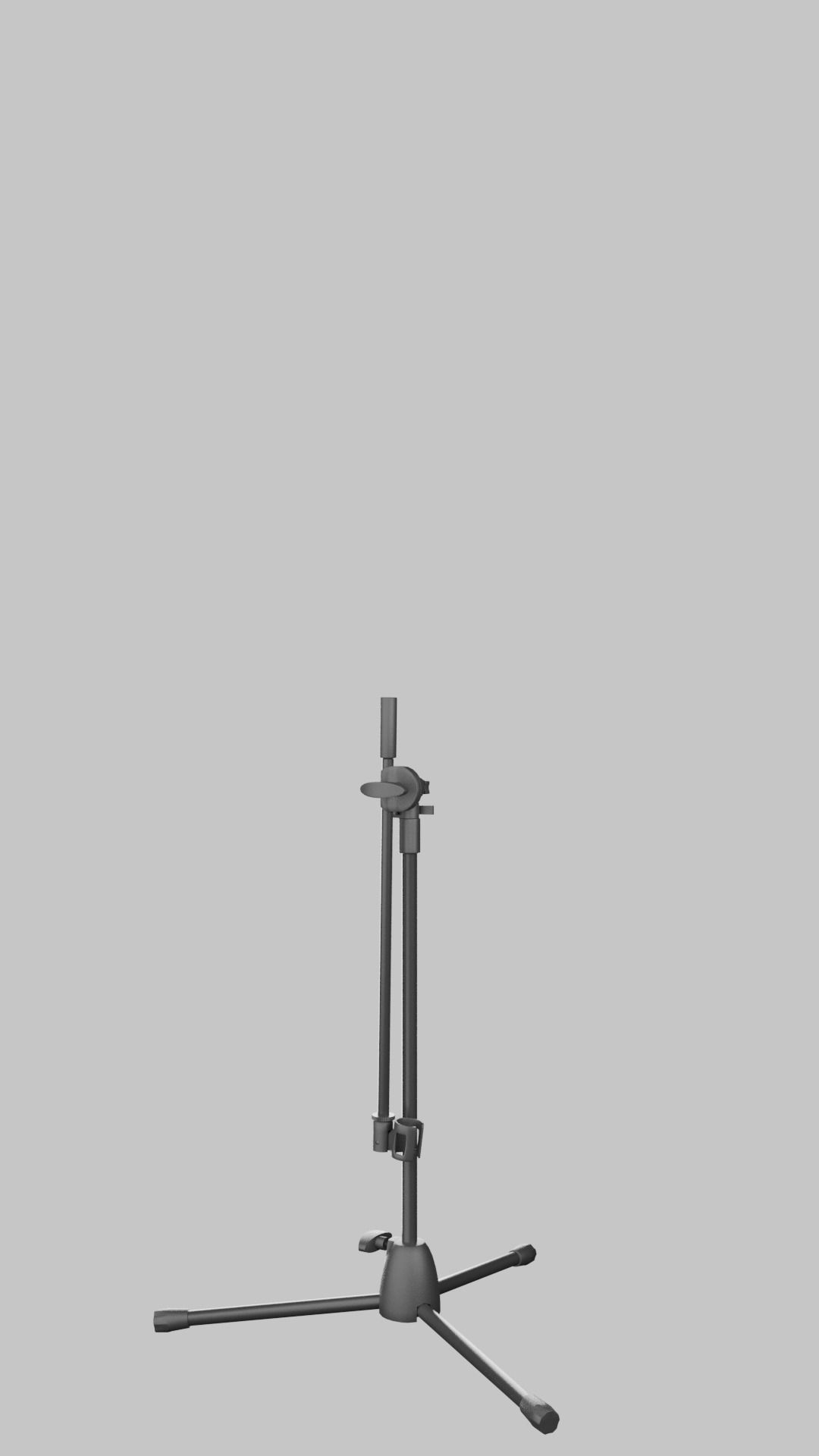 Microphone Stand Low-poly 3D model_2