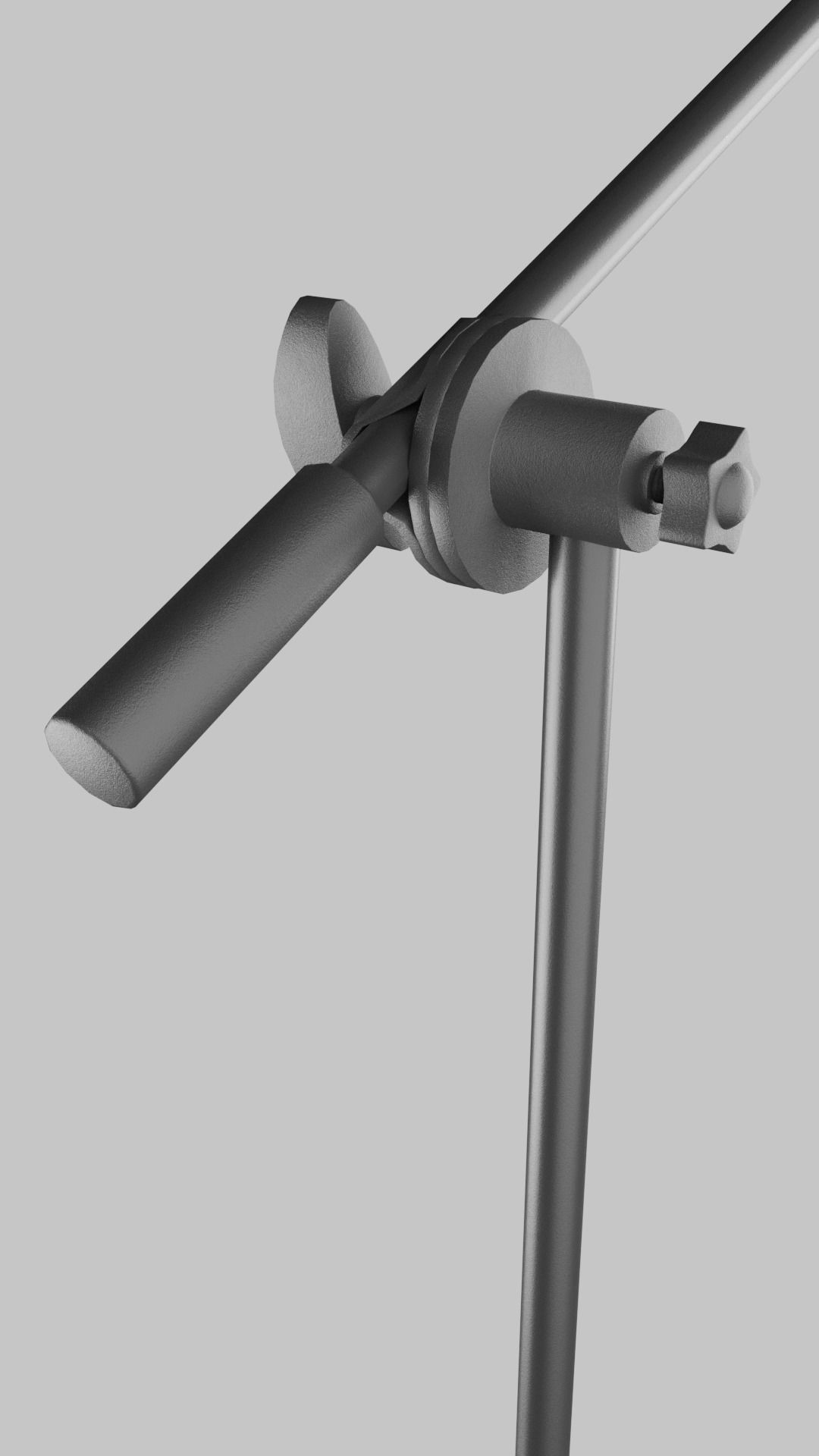 Microphone Stand Low-poly 3D model_3
