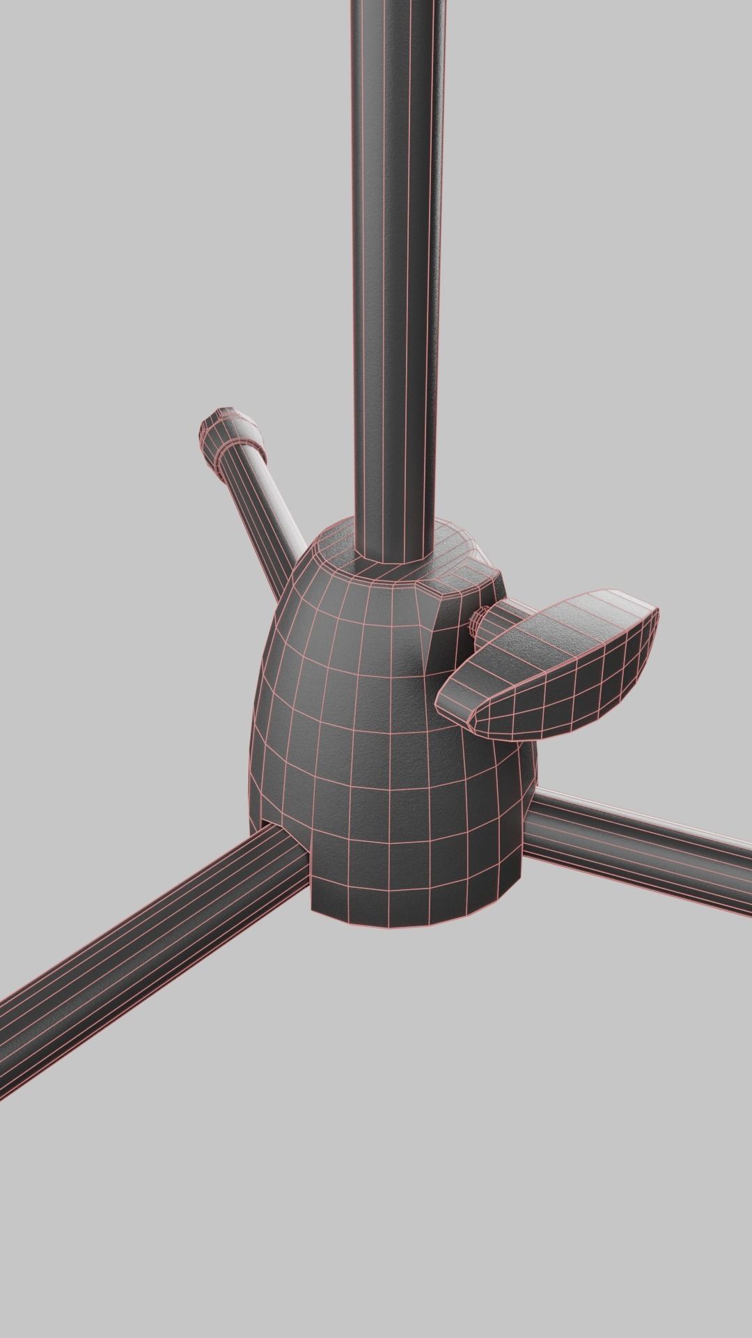 Microphone Stand Low-poly 3D model_8