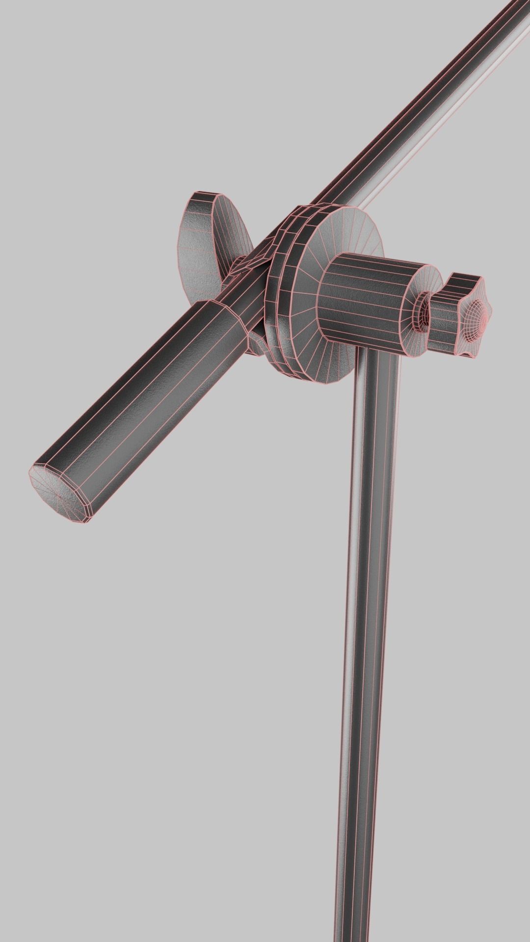 Microphone Stand Low-poly 3D model_4