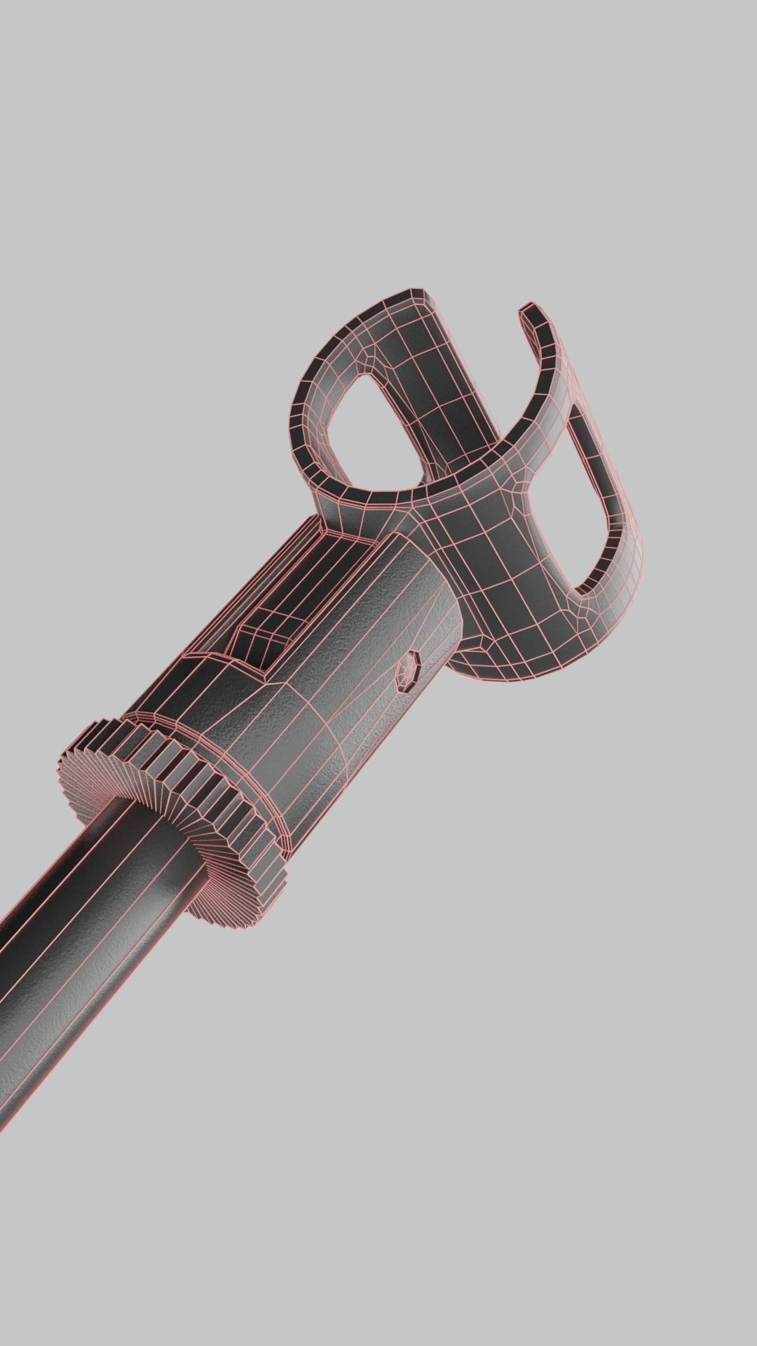 Microphone Stand Low-poly 3D model_6