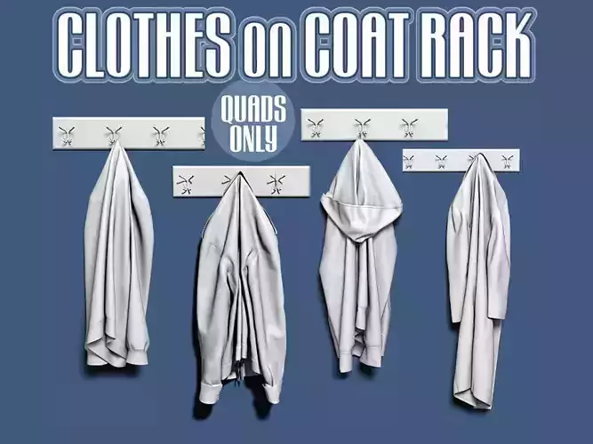 Clothes on coat rack