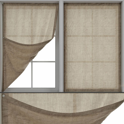 Roman blinds 7 3D model
