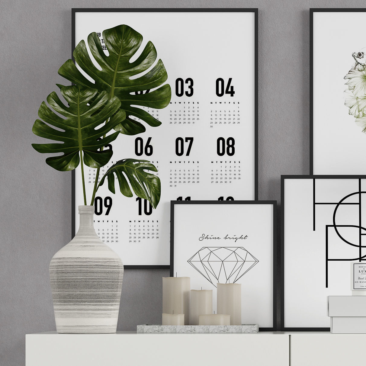 Decoration set 13 3D model_3