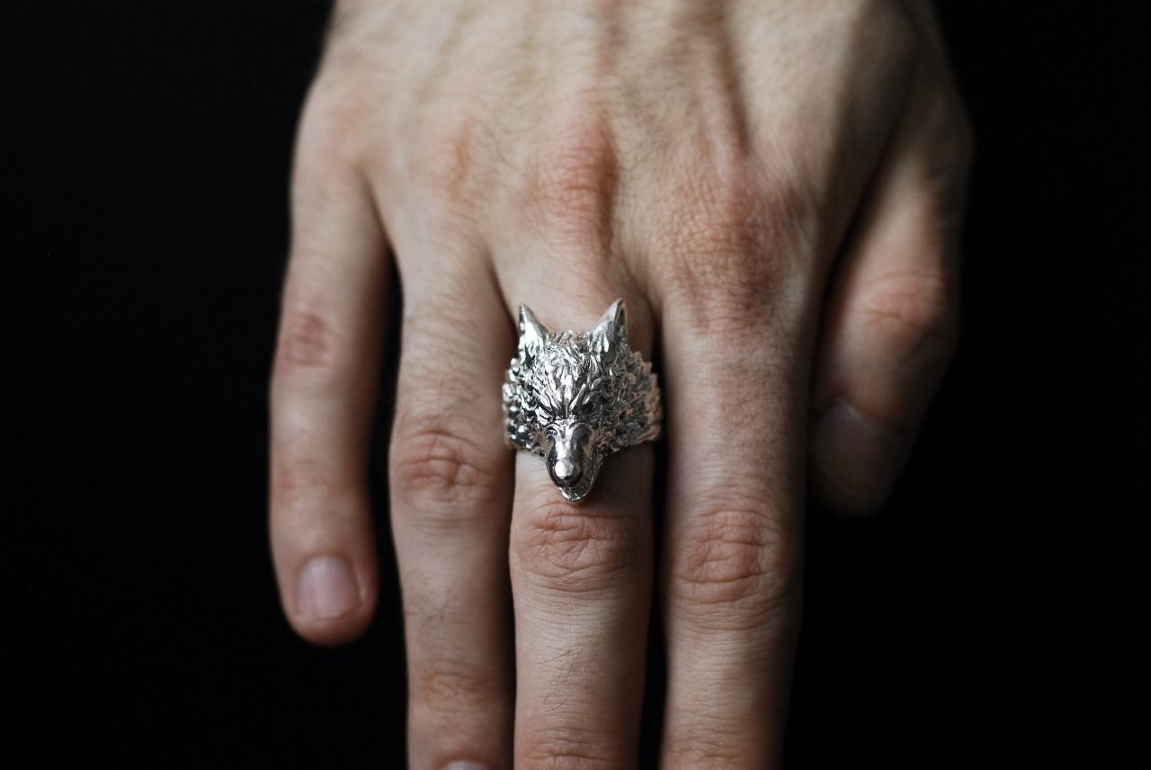 Demonic Wolf ring 3D print model_15