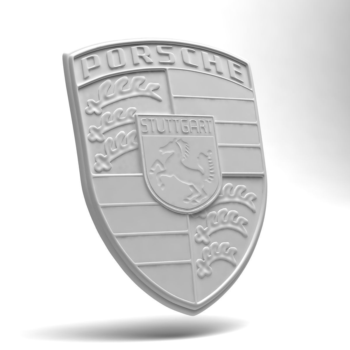 Porsche Logo Badge Emblem Crest History Collection Bundle 3D model_8