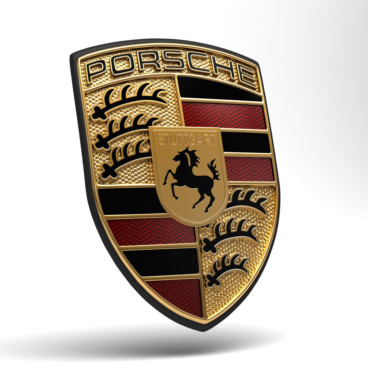 Porsche Logo Badge Emblem Crest History Collection Bundle 3D model_9