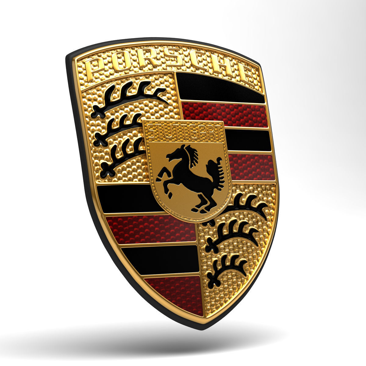 Porsche Logo Badge Emblem Crest History Collection Bundle 3D model_7