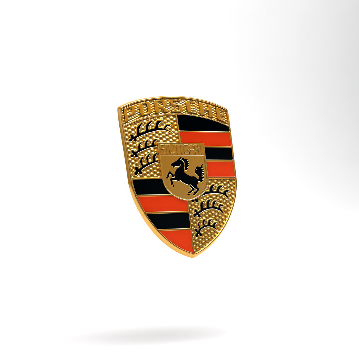 Porsche Logo Badge Emblem Crest History Collection Bundle 3D model_3