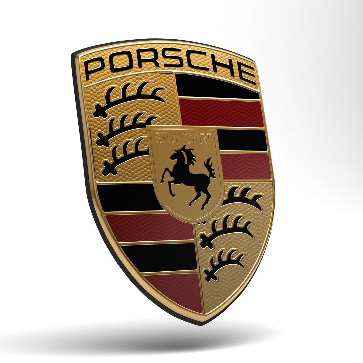 Porsche Logo Badge Emblem Crest History Collection Bundle 3D model_11
