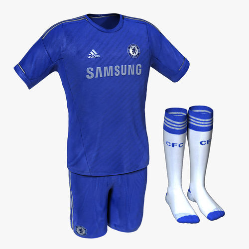 Chelsea FC Home Soccer Jersey Suit 3D model