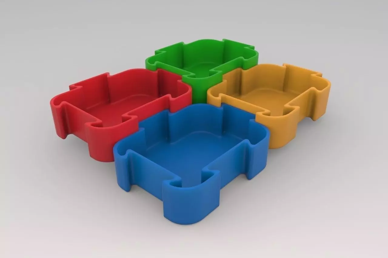 3D-Printable Puzzle Shaped Container Free 3D print model_0