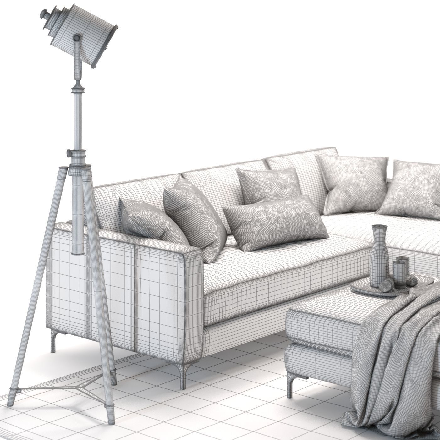 Pottery Barn Jake set 5 3D model_3