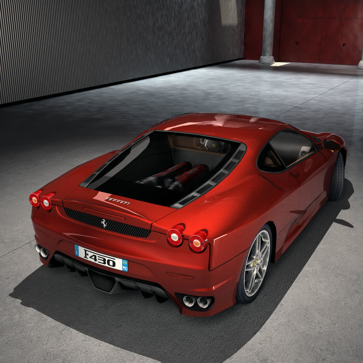 Ferrari F430 Berlinetta Low-poly 3D model_4