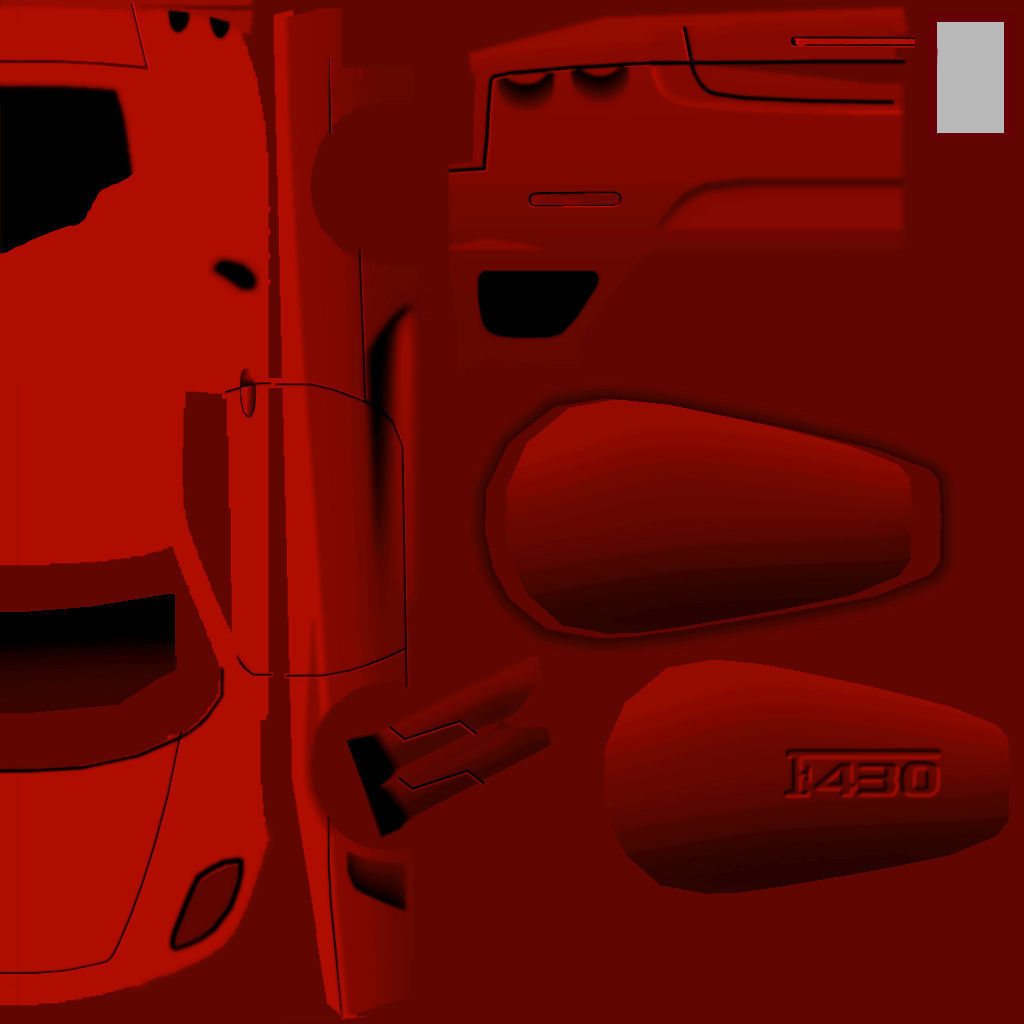 Ferrari F430 Berlinetta Low-poly 3D model_14