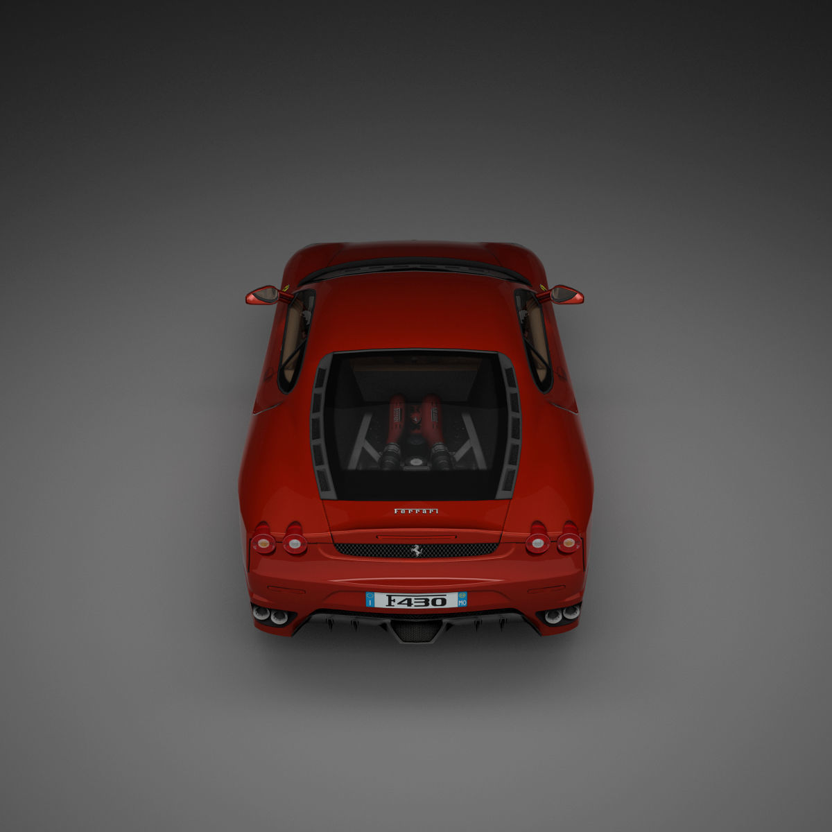 Ferrari F430 Berlinetta Low-poly 3D model_10