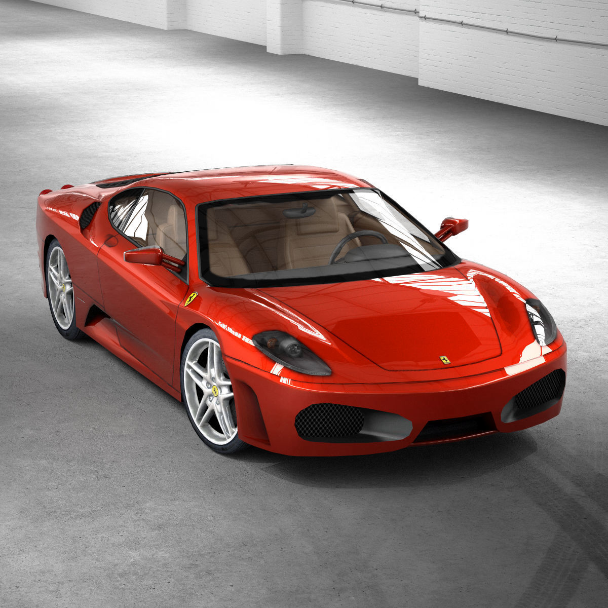 Ferrari F430 Berlinetta Low-poly 3D model_1