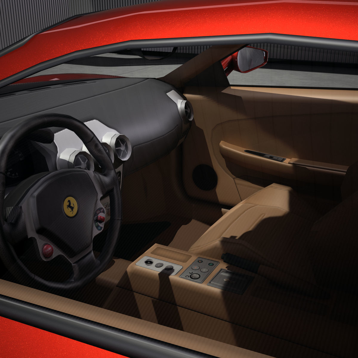 Ferrari F430 Berlinetta Low-poly 3D model_5