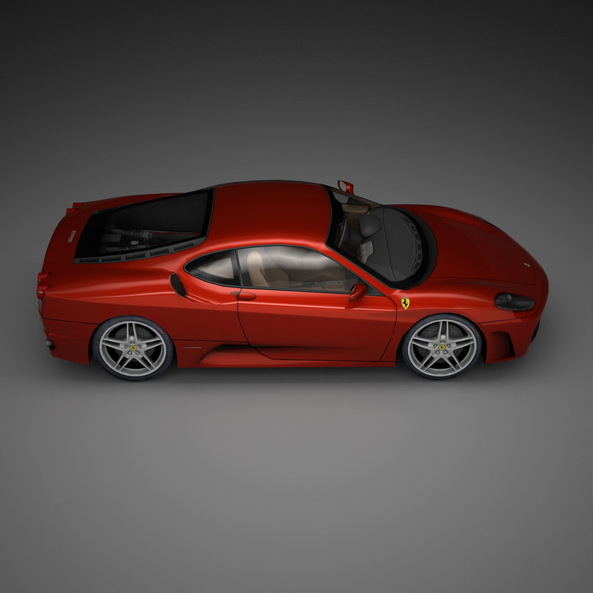 Ferrari F430 Berlinetta Low-poly 3D model_11