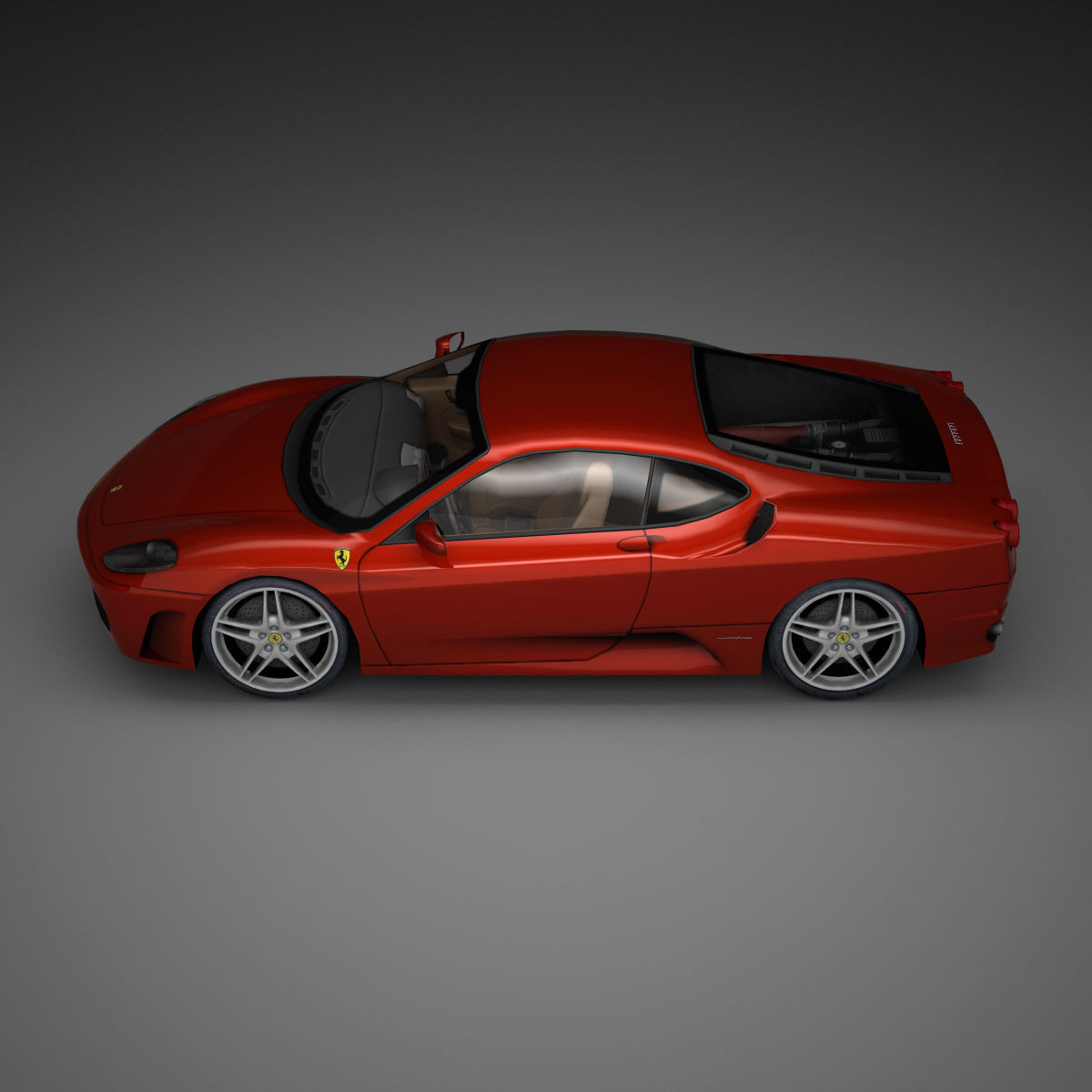 Ferrari F430 Berlinetta Low-poly 3D model_9