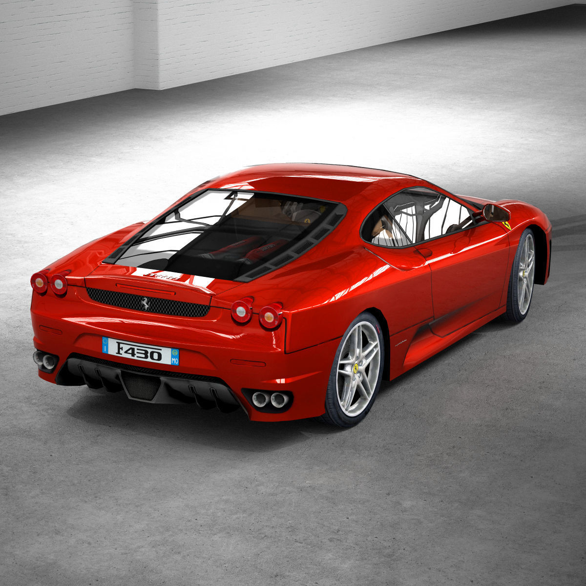 Ferrari F430 Berlinetta Low-poly 3D model_2